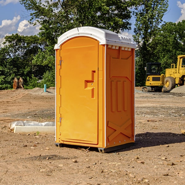 how often are the porta potties cleaned and serviced during a rental period in Gorst